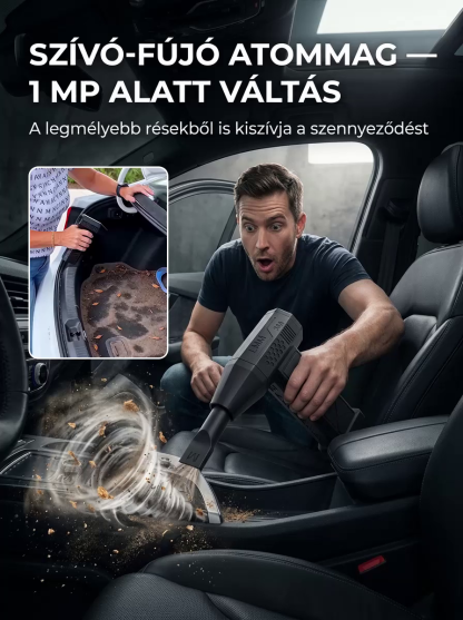2 az 1-ben Profi Hordozható Turbó Fúvó🚗Autóhoz és Otthonra (-50%)