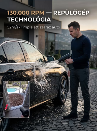 2 az 1-ben Profi Hordozható Turbó Fúvó🚗Autóhoz és Otthonra (-50%)