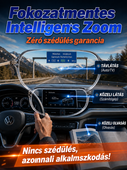 👓Német Szabványú Prémium Progresszív Szemüveg |💰 -50%, Utánvét, 14 Napos Próba🛡️