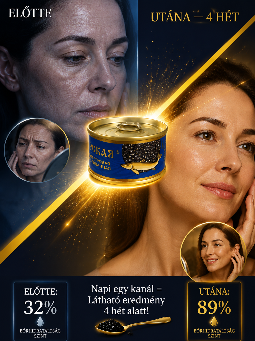 👍Prémium Európai Fekete Kaviár – 100% Tiszta Természetes Luxus (40% OFF)