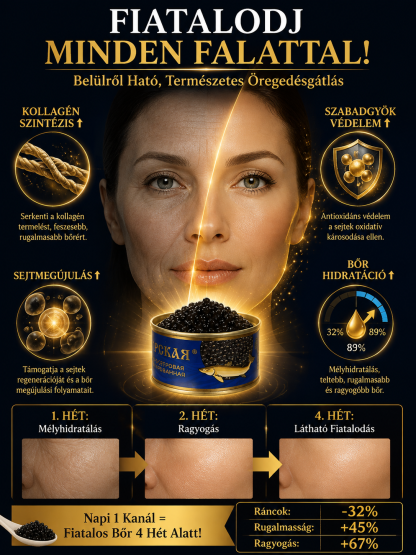 👍Prémium Európai Fekete Kaviár – 100% Tiszta Természetes Luxus (40% OFF)