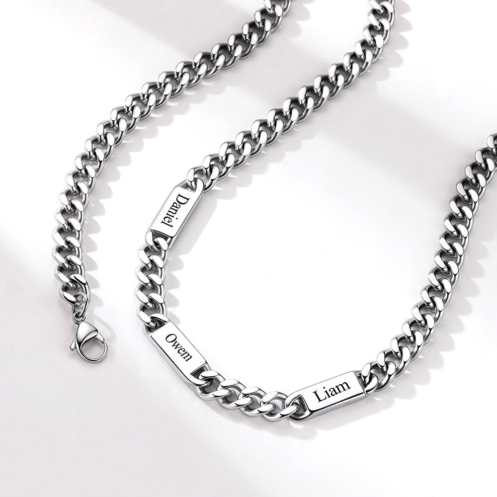 1-6 Name Cuban Chain Necklace 5/7/9MM