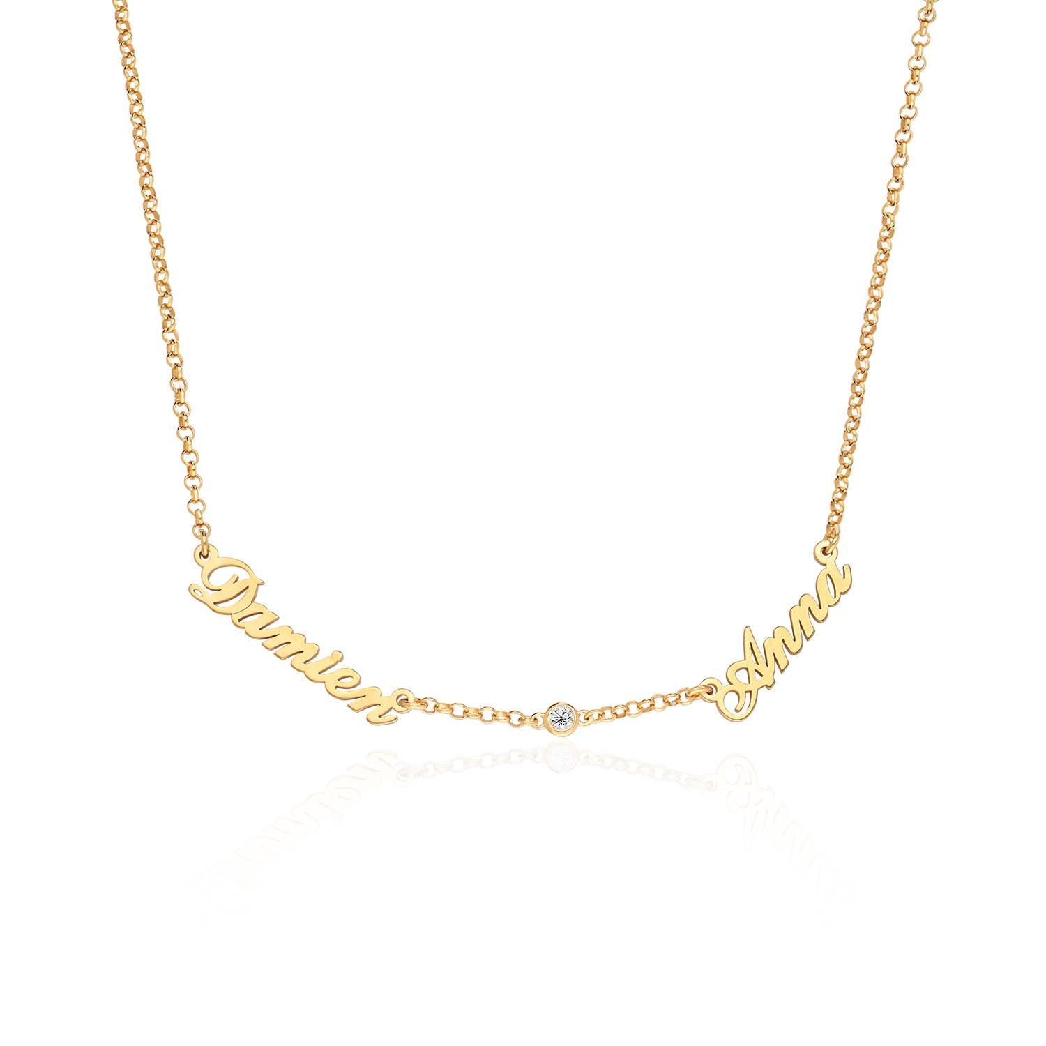 Mother's Day Gift Diamond Multiple Name Necklace Chain