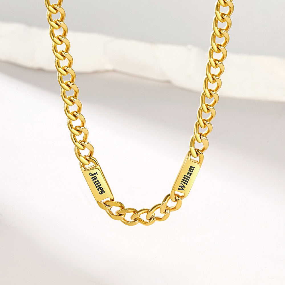 1-6 Name Cuban Chain Necklace 5/7/9MM