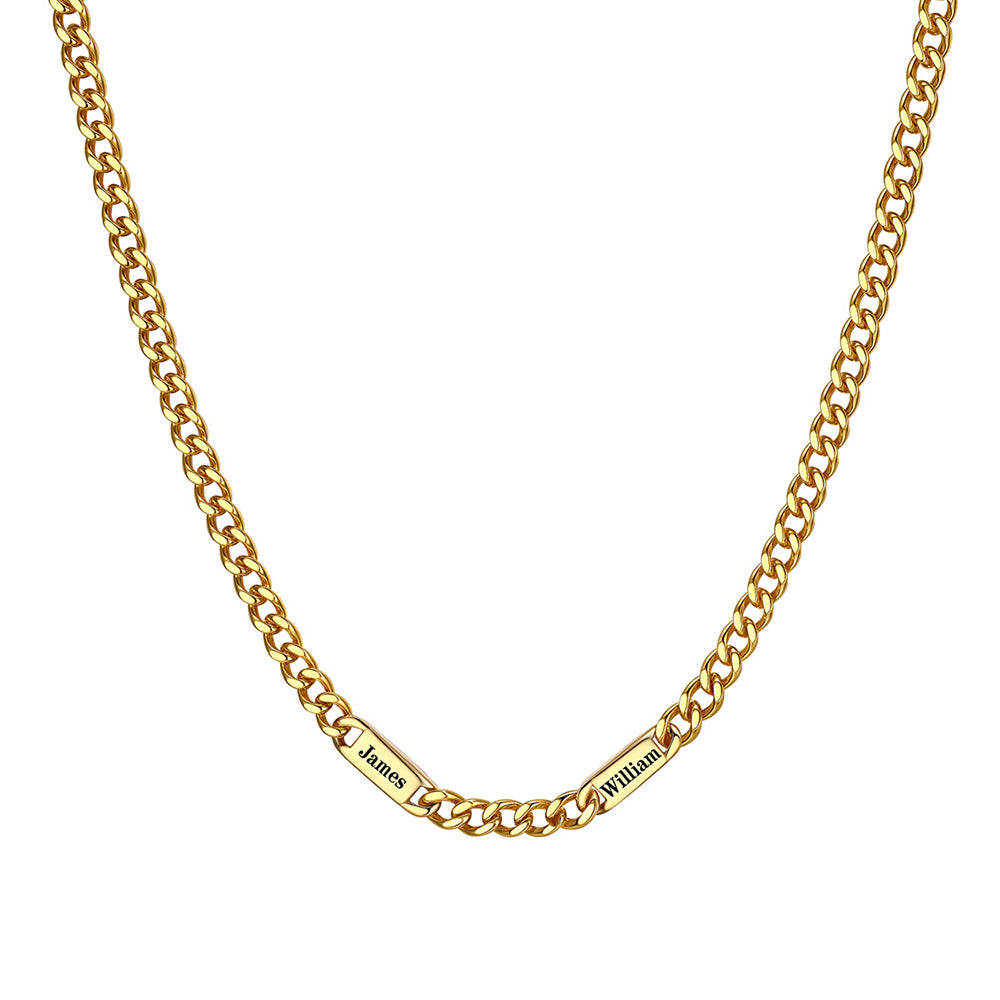 1-6 Name Cuban Chain Necklace 5/7/9MM