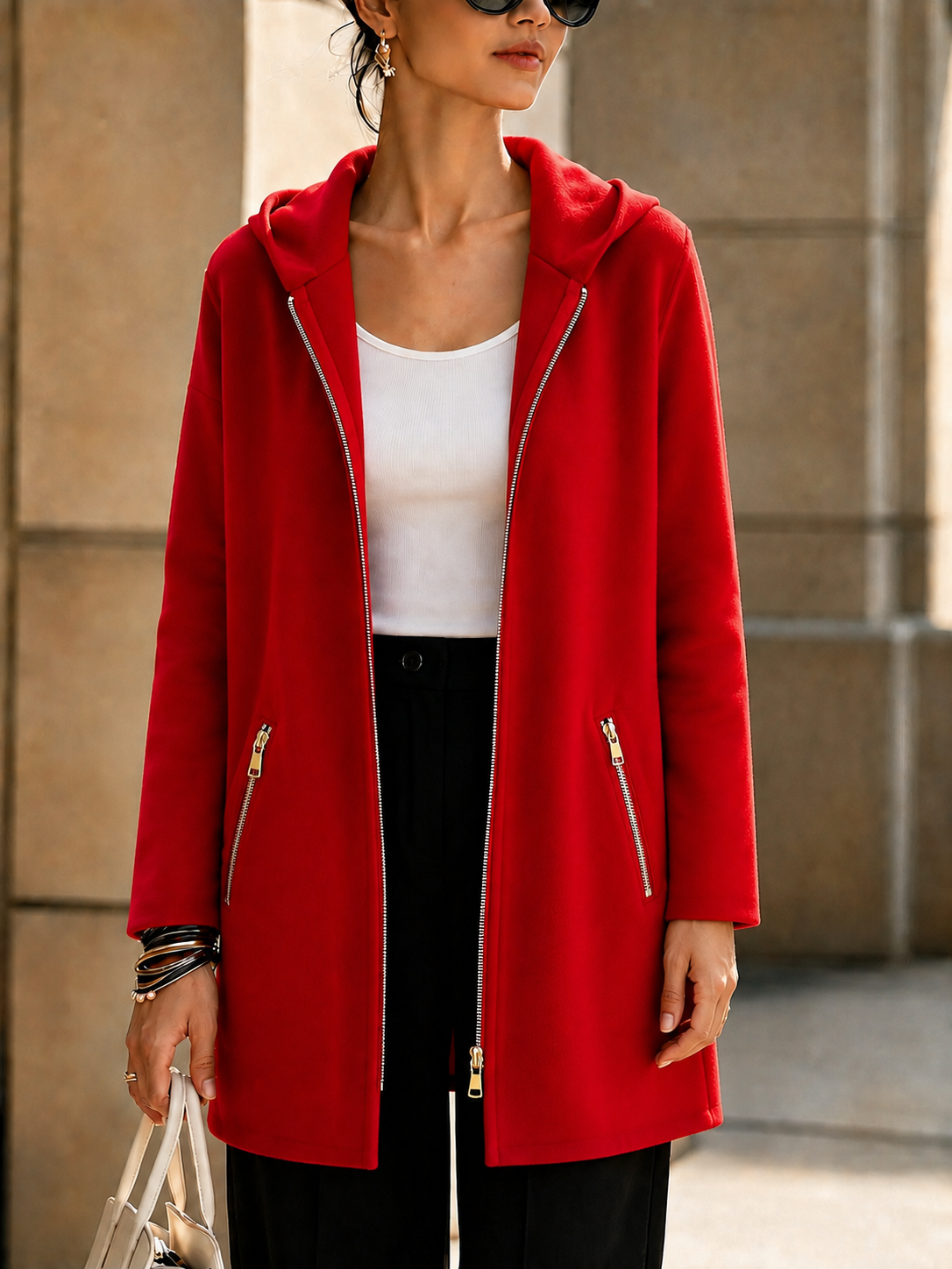 CLEARANCE SALE🔥 Zipper Long Sleeve Hooded Jacket