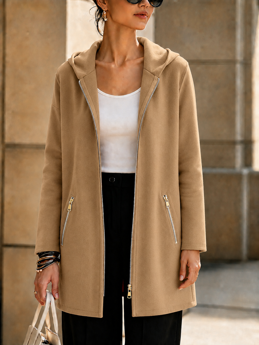 CLEARANCE SALE🔥 Zipper Long Sleeve Hooded Jacket