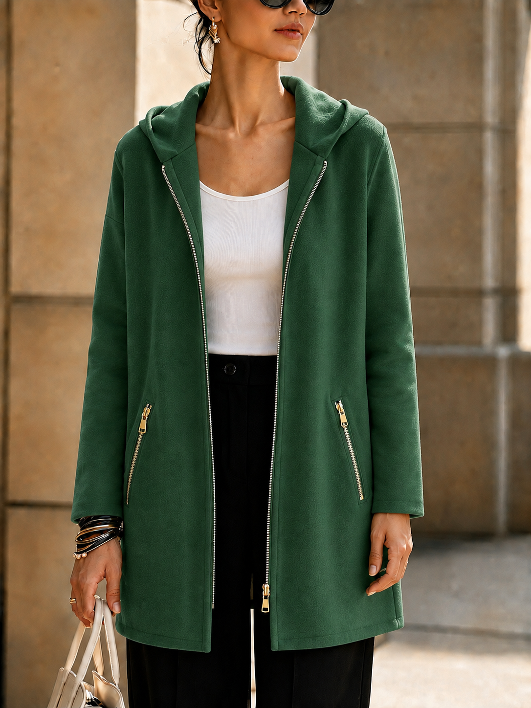 CLEARANCE SALE🔥 Zipper Long Sleeve Hooded Jacket