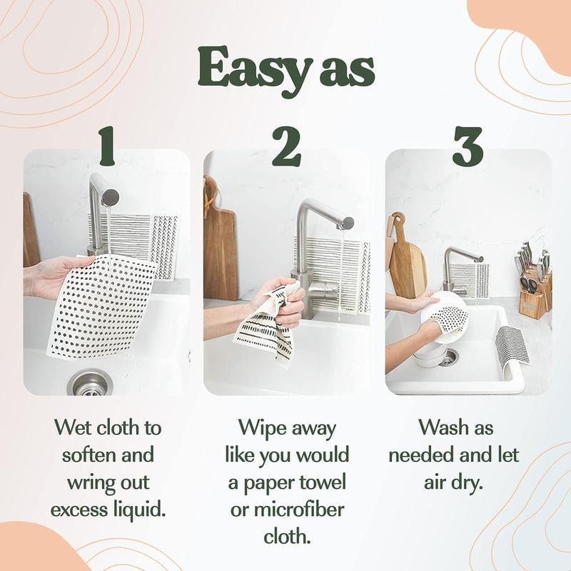 (🎄Christmas Hot Sale - 49% OFF) Swedish Dishcloths for Kitchen & Cleaning | 5 Pack