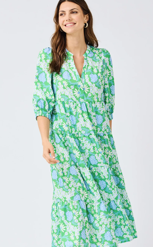 Cameron Daisy Chain Green Dress XS-Arttile