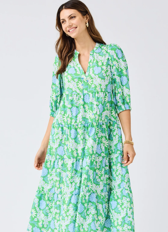 Cameron Daisy Chain Green Dress XS-Arttile