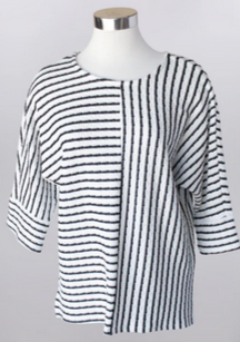 Blue Stripe Knit Top (4 Sizes)-Arttile