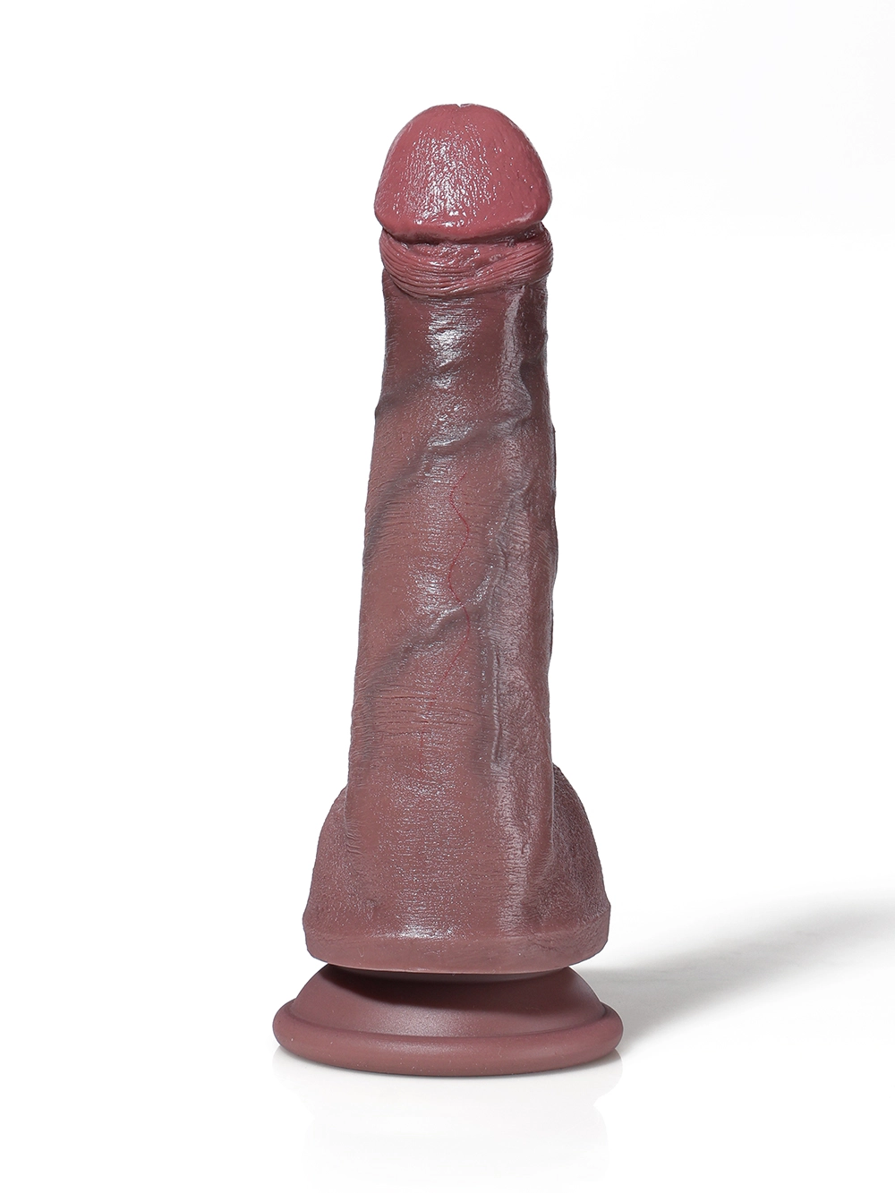 Max thin black 1:1 replica dildo front view