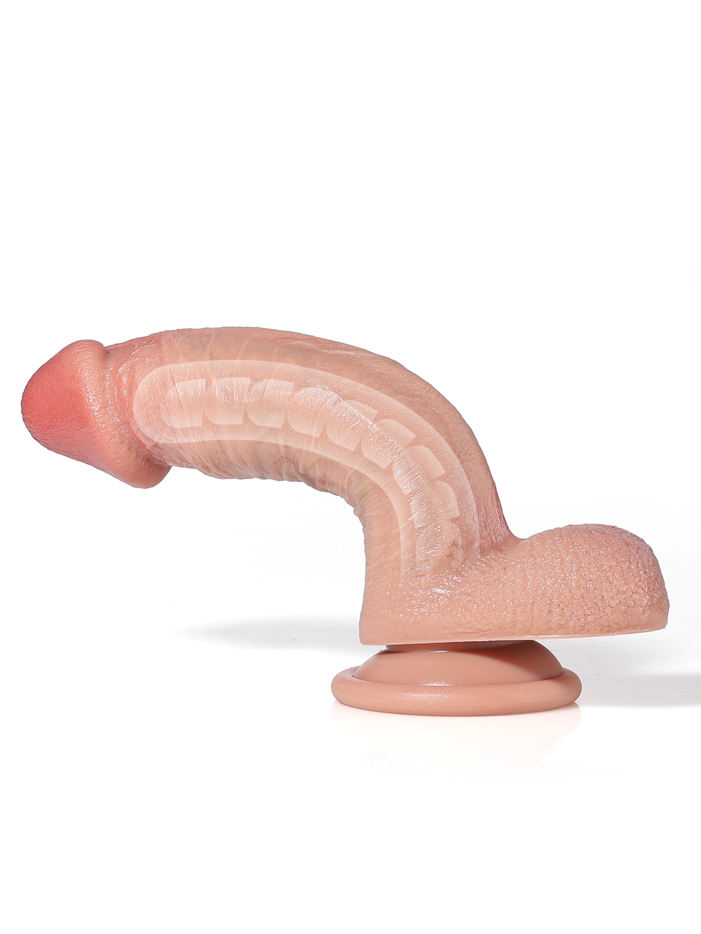 7.28" x 1.48" Lifelike Small Soft Thin Beginner Dildo with keel