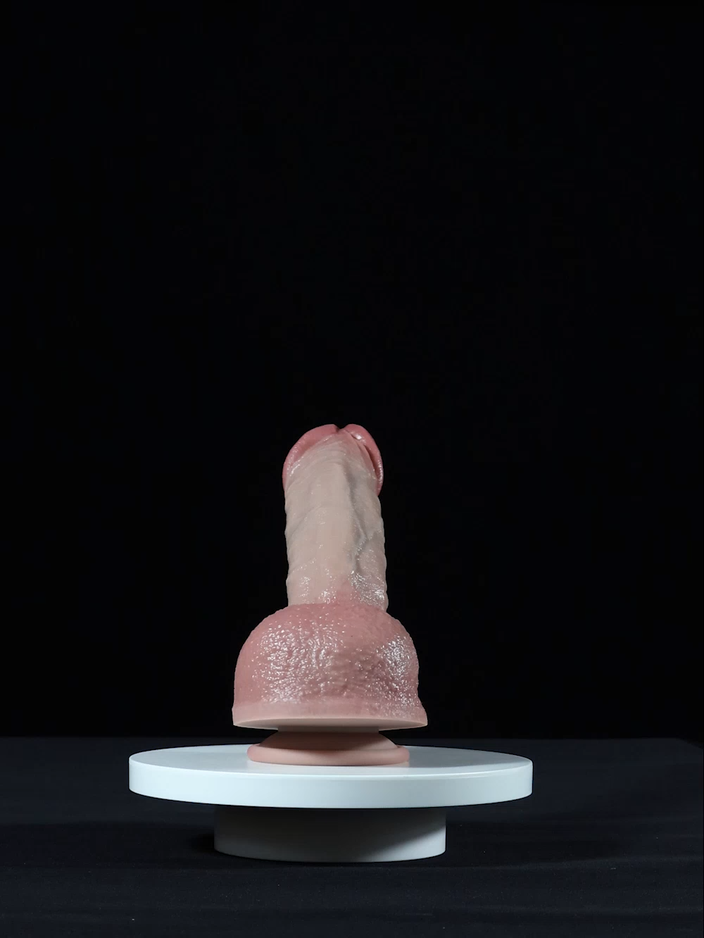 9.4" x 1.7" Upward Curved Touch Real Dildo with Suction Cup for G Spot