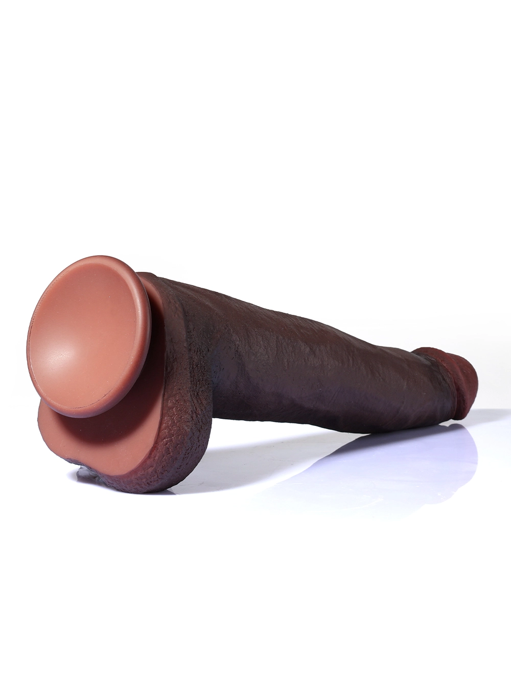 12.9" x 2.3" Huge Black Real Feel Dildo with Keel