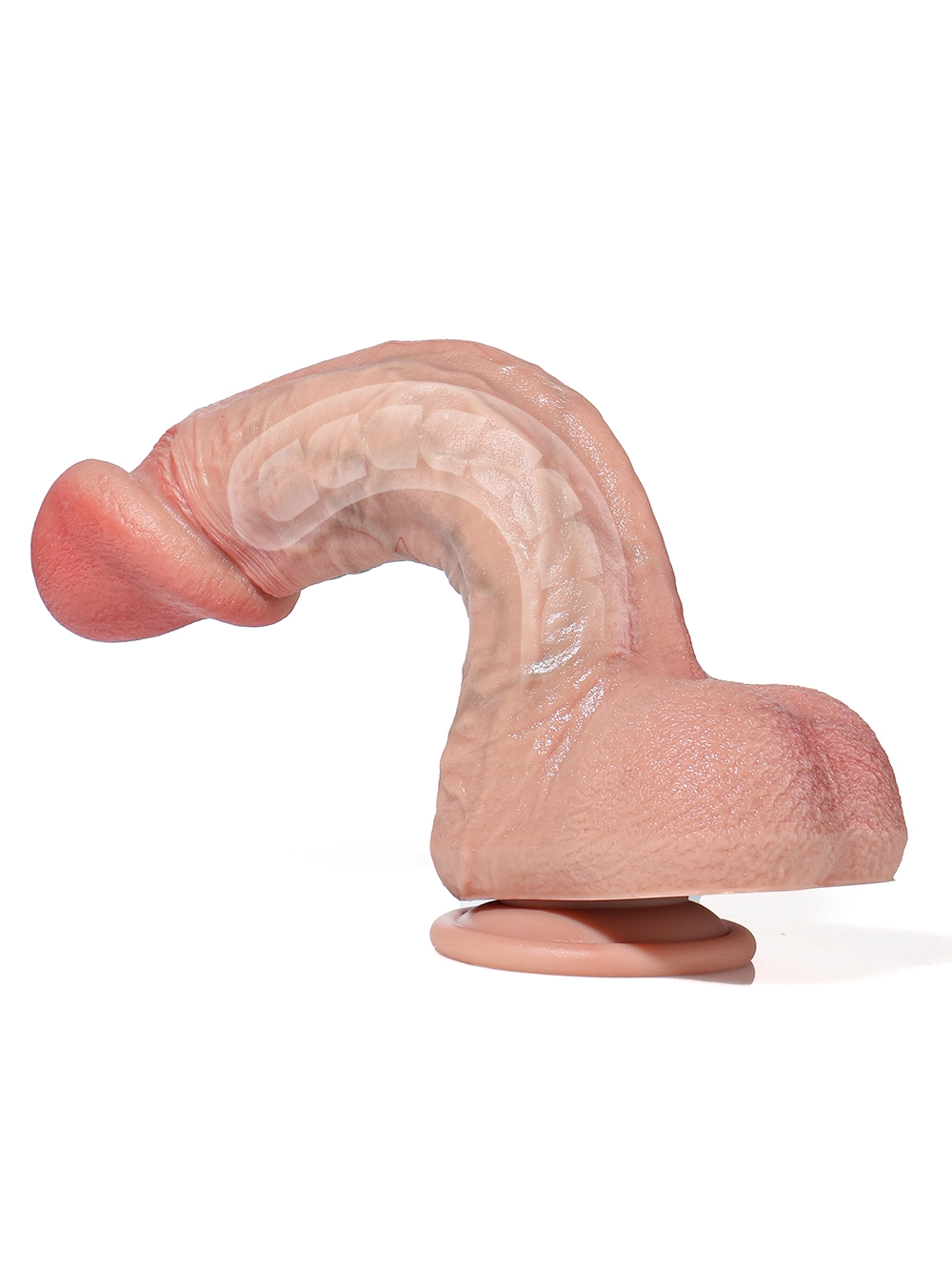 9.84" x 1.98" Realistic Soft Big Glans Dildo With Metal Keel Bendable