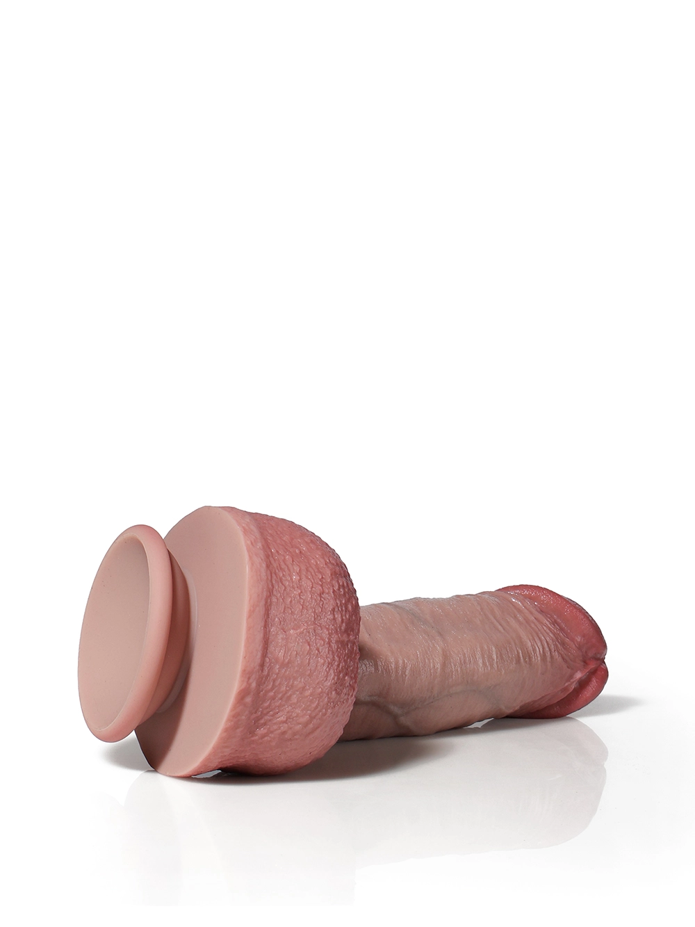 9.4" x 1.7" Upward Curved Touch Real Dildo with Suction Cup for G Spot