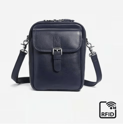 Crossbody Leather RFID Bag