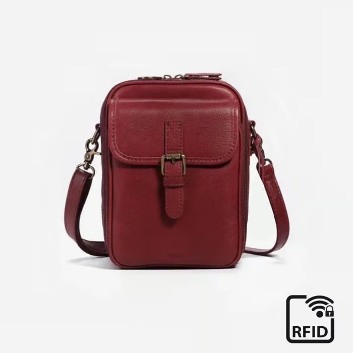 Crossbody Leather RFID Bag
