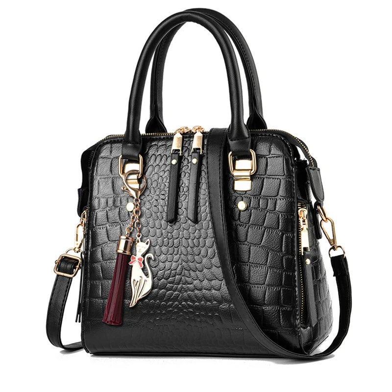 Leather Bag Crocodile Design