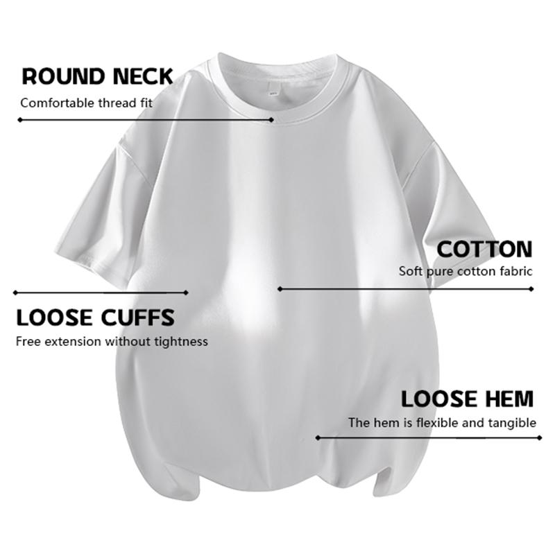 summervibes Men's 3PCS 100% cotton Crew Neck T-Shirts Set - Soft Loose Fit Navy Gray Black Tees for Casual Daily Wear Crewneck Classic