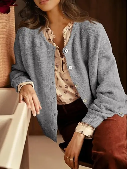  Women's Chunky Button Cardigan Sweater