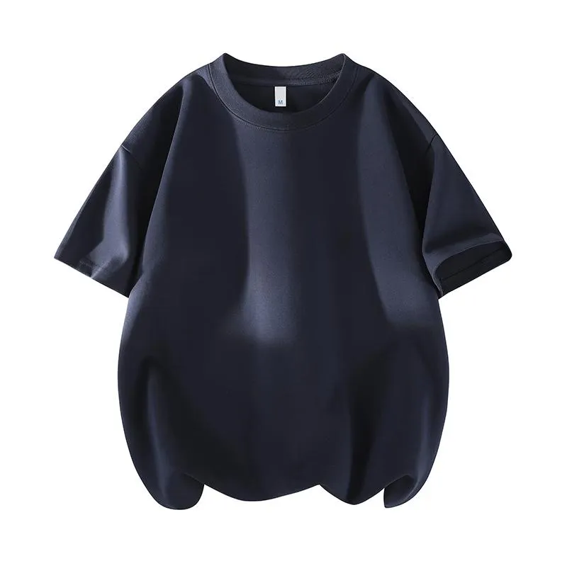 summervibes Men's 3PCS 100% cotton Crew Neck T-Shirts Set - Soft Loose Fit Navy Gray Black Tees for Casual Daily Wear Crewneck Classic