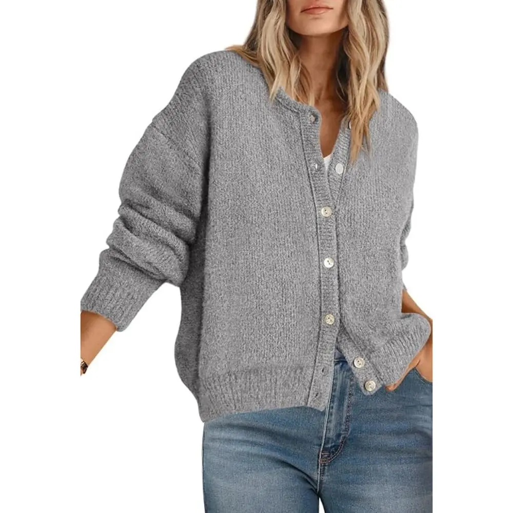  Women's Chunky Button Cardigan Sweater