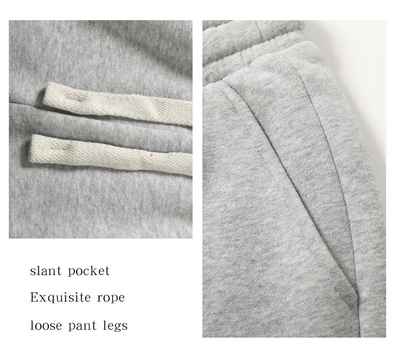 Men's Fleece Thermal Lined Sweatpants Oversize Drawstring Waist Casual Loose Pants for Fall Winter School Season Daily Wear Stylish Menswear