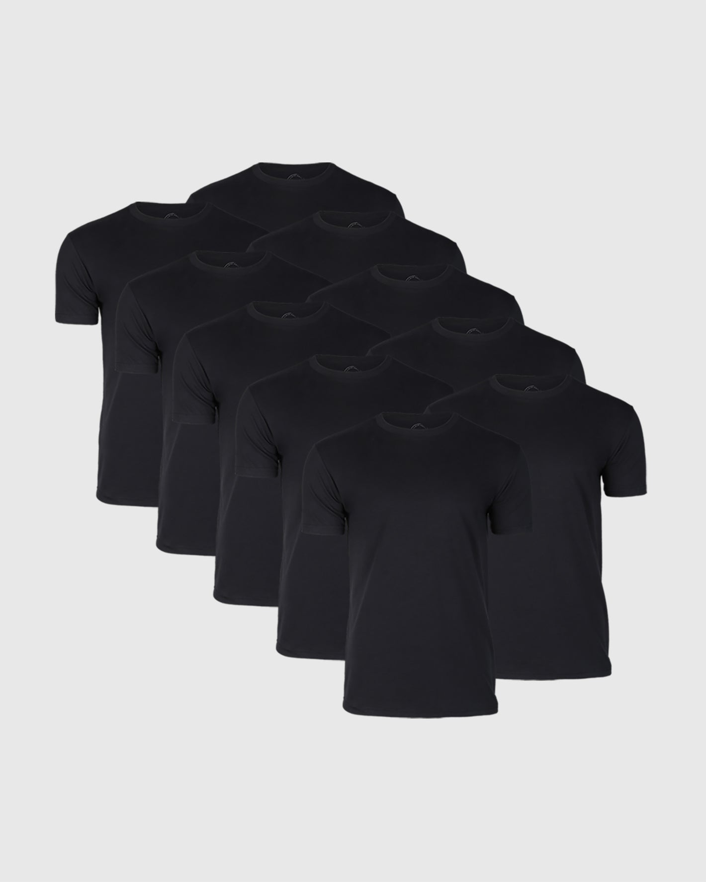 Men's Curved Hem Crew Neck T-Shirt