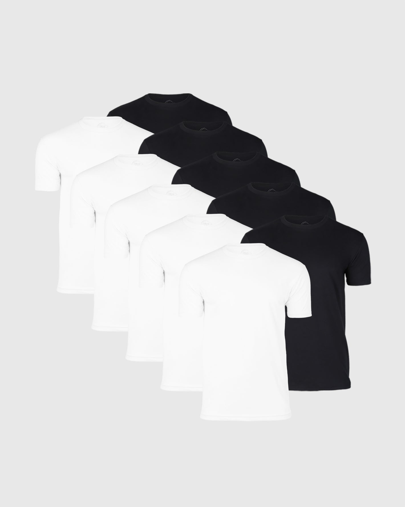 Men's Curved Hem Crew Neck T-Shirt