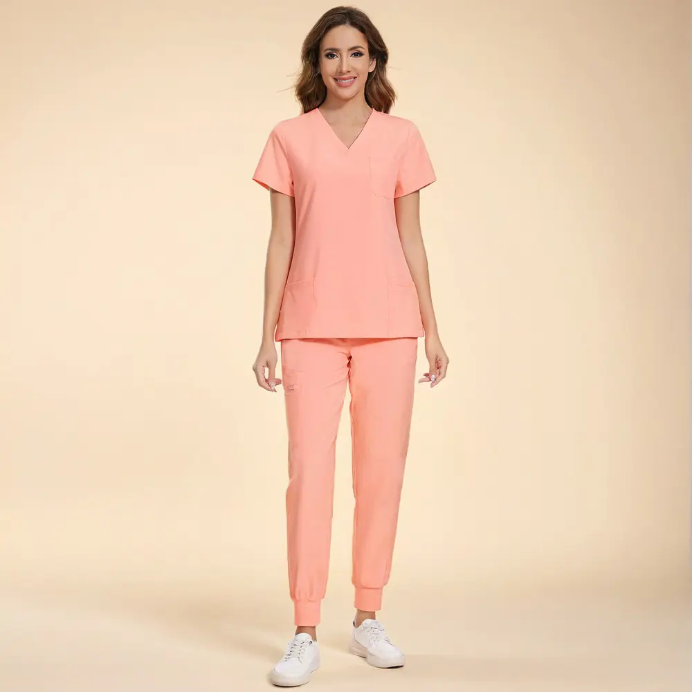 🔥Summer Sale Luna Vital Set for Women - Stretch V-Neck Scrub Top & Jogger Pant with 8 Pockets, Workwear, Uniforms