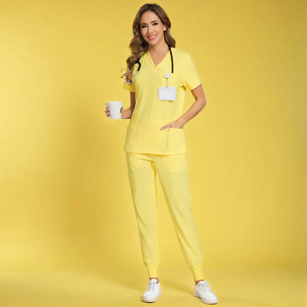 🔥Summer Sale Luna Vital Set for Women - Stretch V-Neck Scrub Top & Jogger Pant with 8 Pockets, Workwear, Uniforms