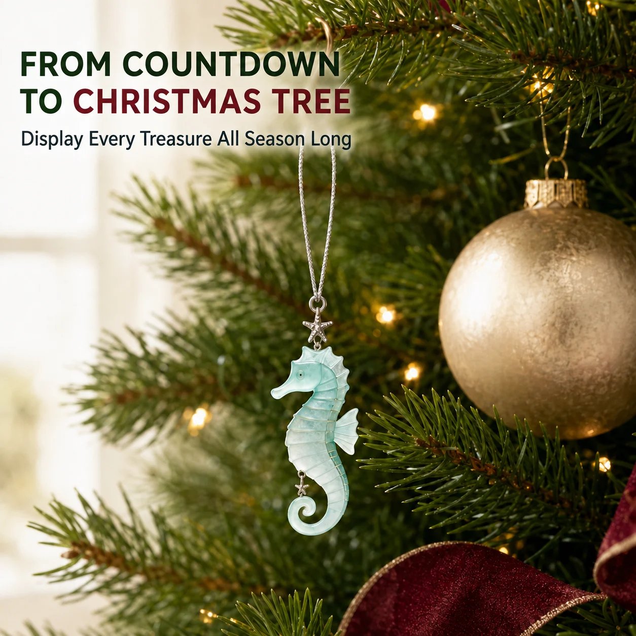 Coastal ornaments displayed beyond the Advent countdown