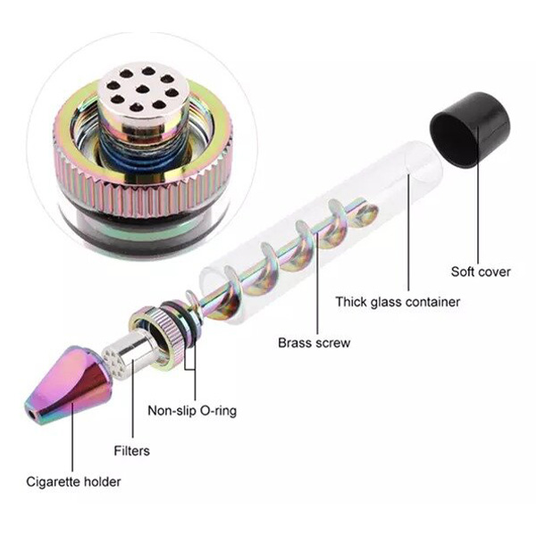 HOT SALE 49% OFF-Portable Easy-To-Clean Twisted Glass Blunt Pip