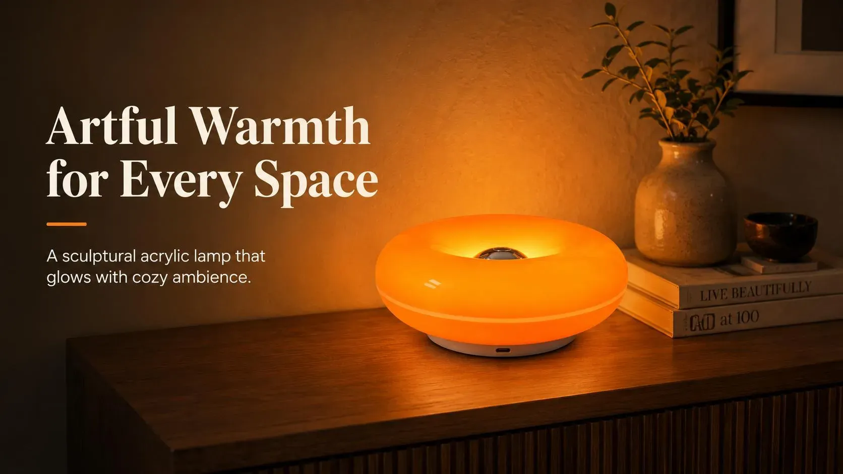 Acrylic Orange Donut Mood Lamp - Plug-in Swing Arm Wall Light, LED RGB Colorful Lights for Bedroom, Living Room Decor, Warm Retro Modern Lamps for Cozy Ambient Glow, Wall Decor for Home Supplies Festive Decorations