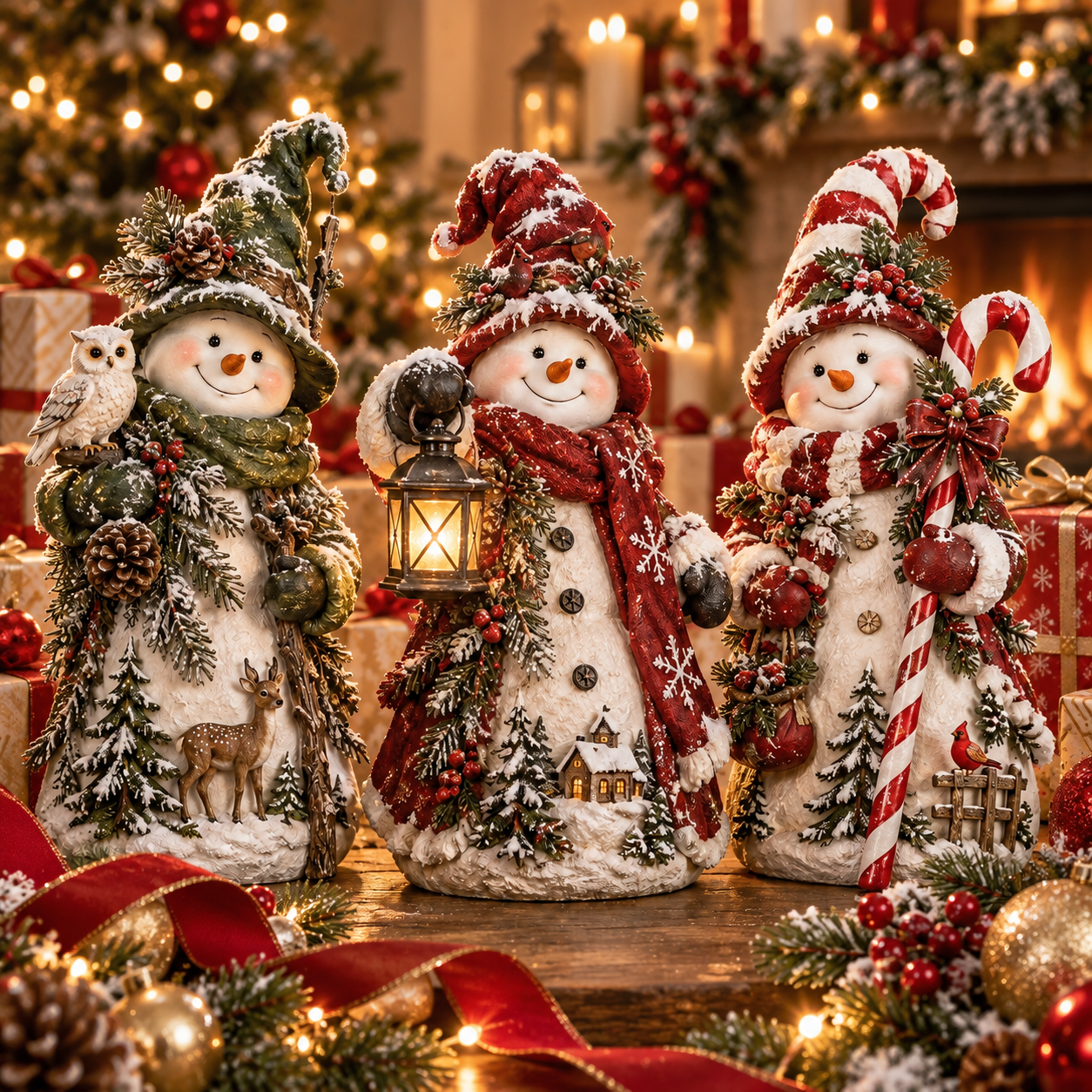 Three Snowman Forest Keepers Christmas collection