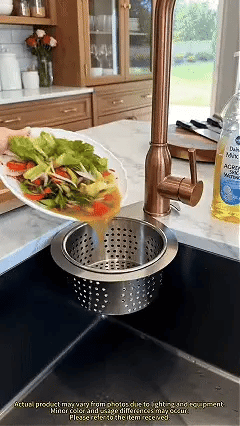 Hanging Drain Basket demonstration gif