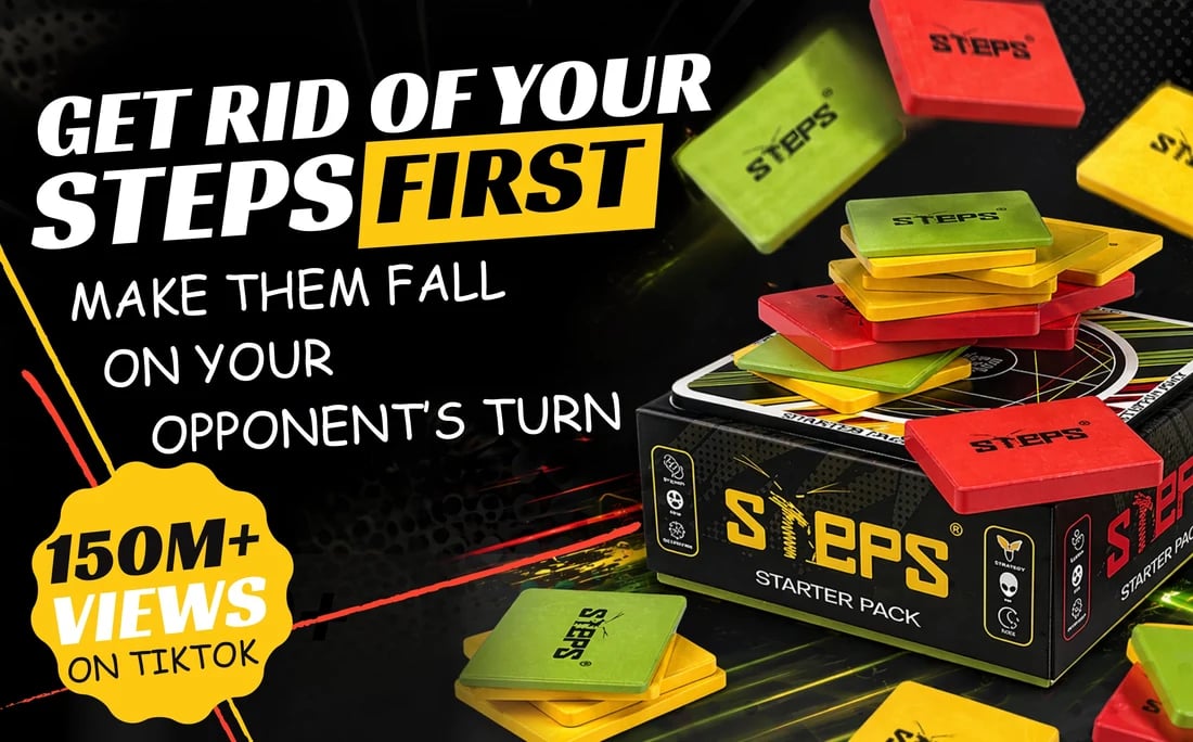 STEPS dexterity game &ndash; stacking skill game for parties and game nights