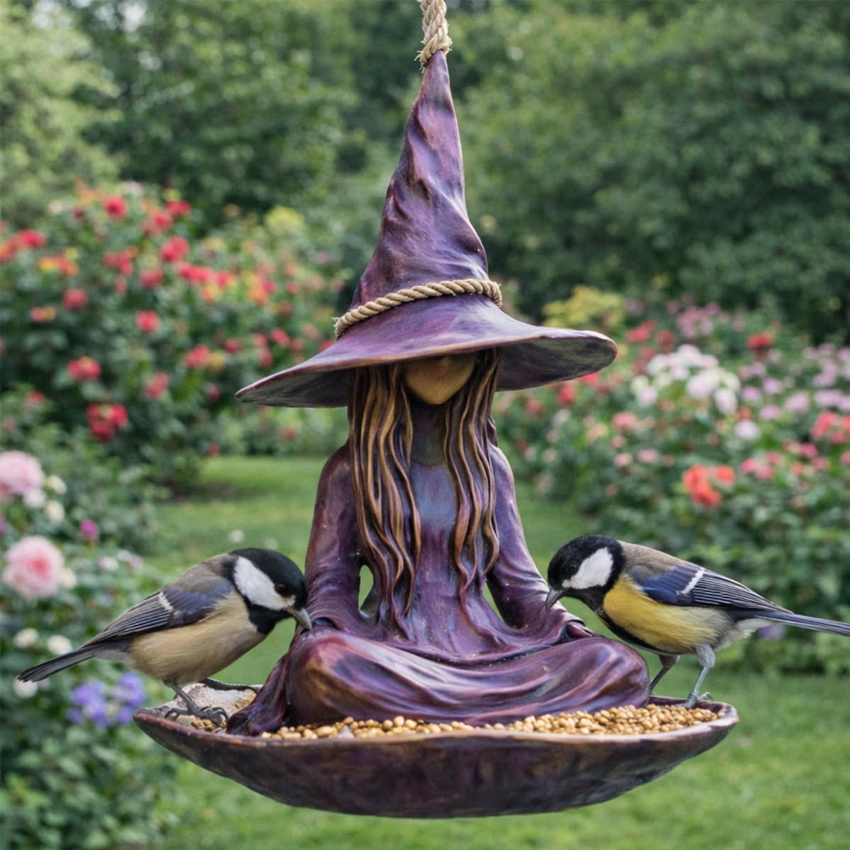 🏆Flash Sale⚡️50K+SOLD!🧙‍♀️Magical Meditating Witch Outdoor Bird Feeder