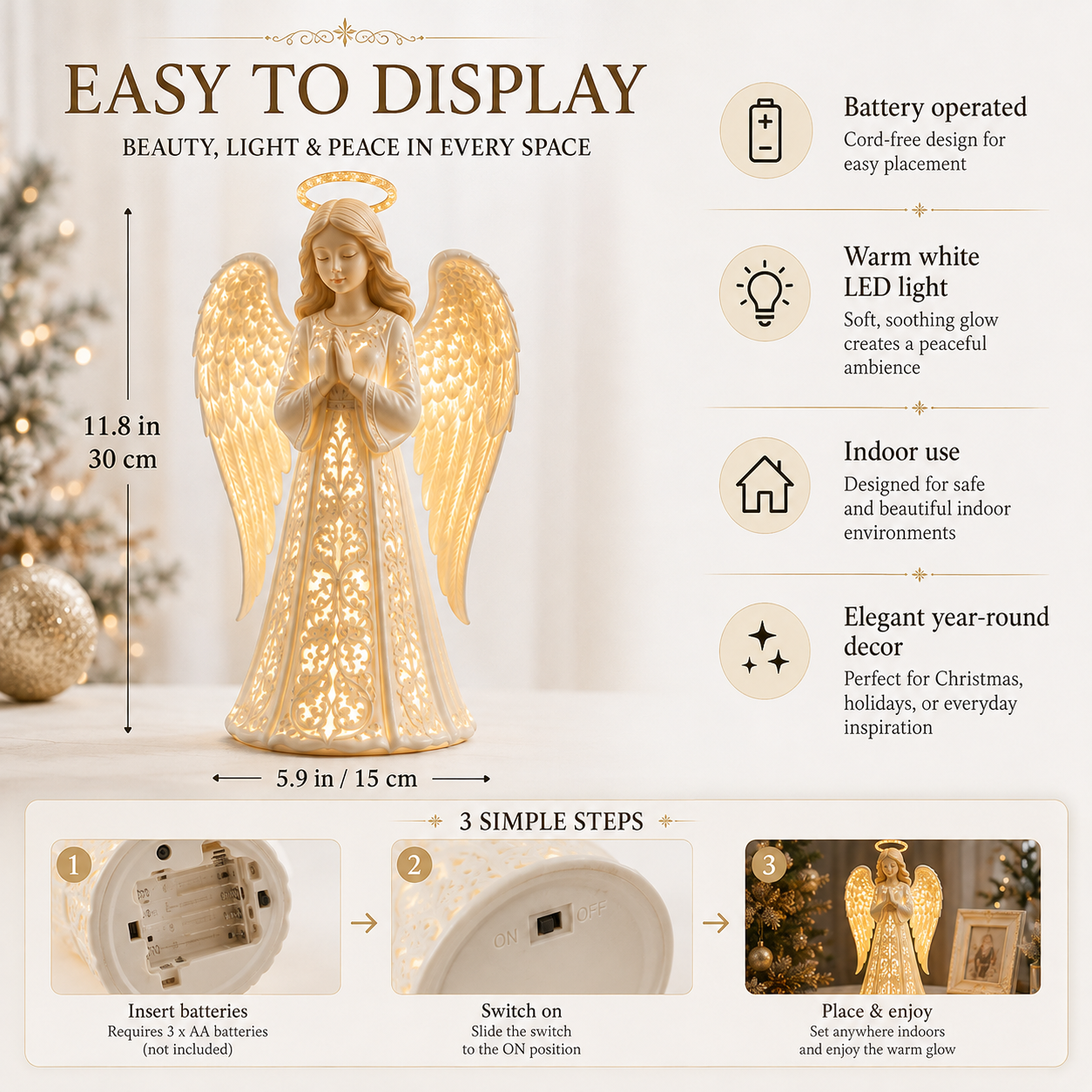 🏆Flash Sale⚡️50K+SOLD!✨ Angel Christmas Guardian Light – A Symbol of Hope, Love & Protection