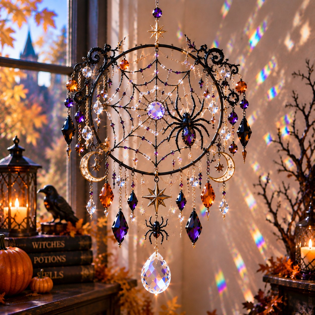 🏆Flash Sale 80% OFF⚡️10W+SOLD!🔥🎃 Halloween Crystal Suncatcher – Transforms Sunlight into Halloween Magic 🌈