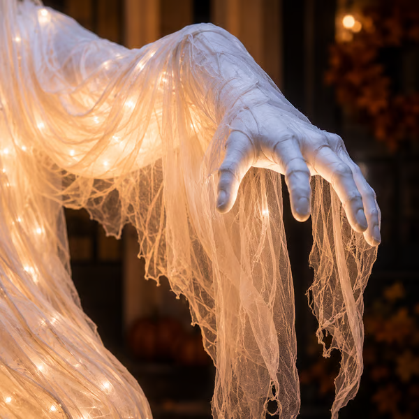 🔥⏰Limited Stock 50% OFF👻Swirling Ghost Pumpkin Yard Lamp🎃(51in)