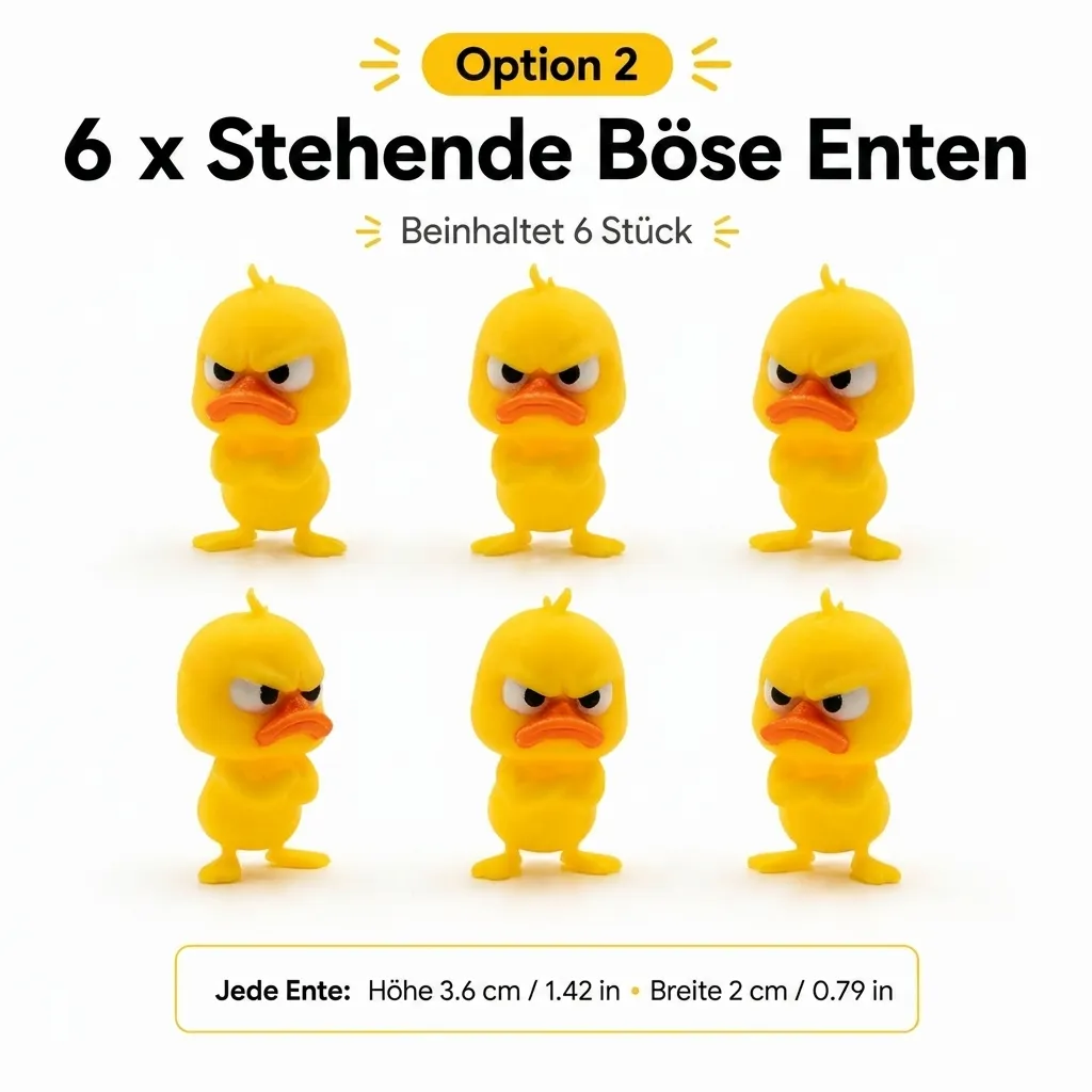 😠 Wütende Enten-Schreibtischfigur – Verleihe deinem Arbeitsplatz eine freche Note! 🐥