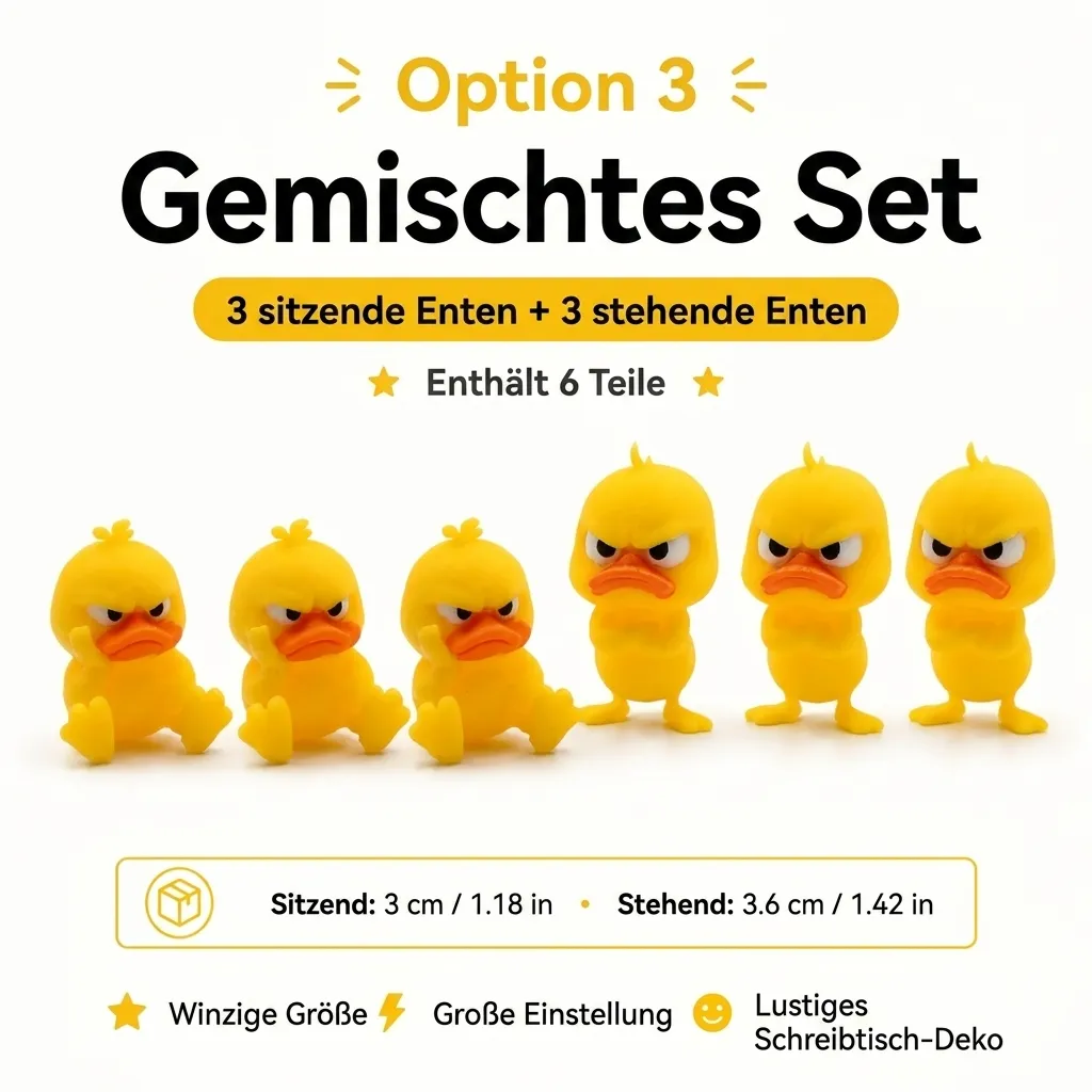 😠 Wütende Enten-Schreibtischfigur – Verleihe deinem Arbeitsplatz eine freche Note! 🐥