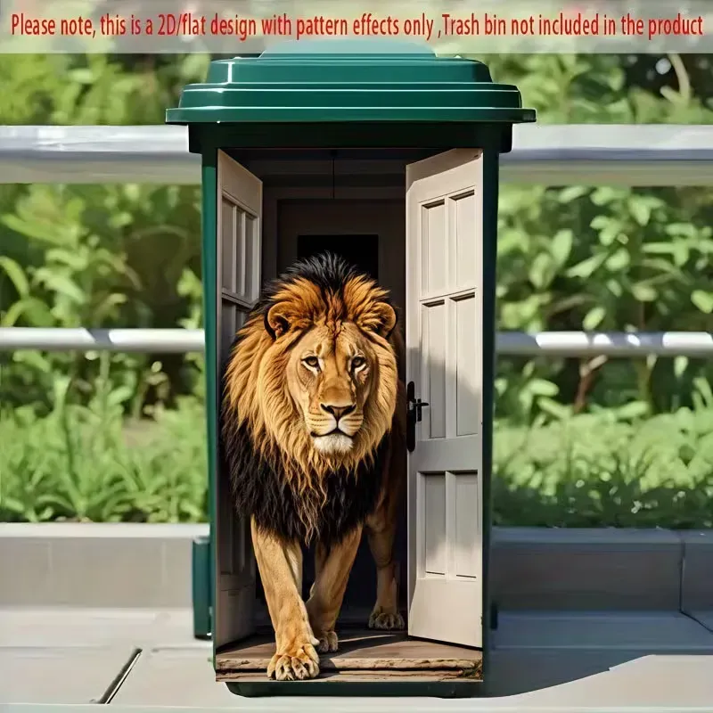 Kreativer Mülleimer-Aufkleber mit buntem Cartoon-Motiv ✨