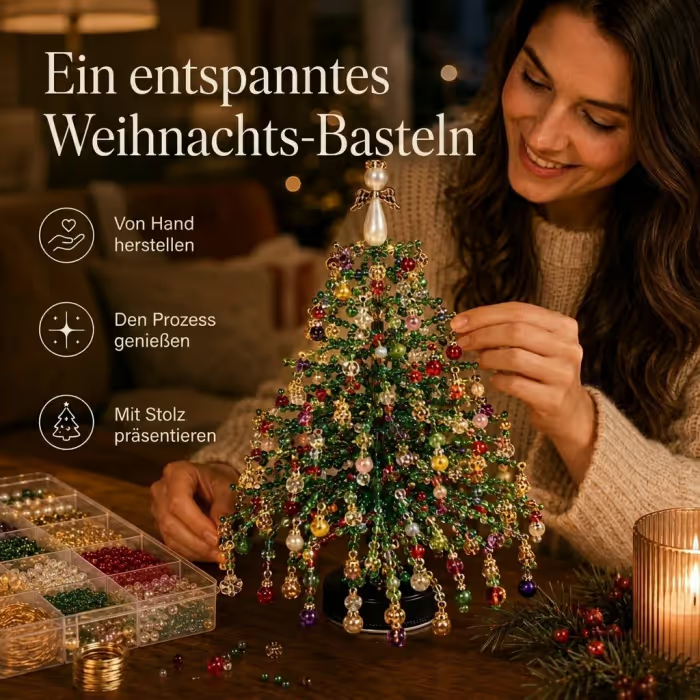 🎄✨ DIY-Weihnachtsbaum-Set mit Perlen – 🎅Gestalte deine eigene funkelnde Weihnachtsdekoration