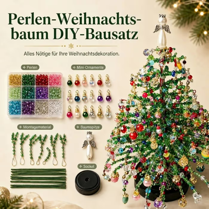 🎄✨ DIY-Weihnachtsbaum-Set mit Perlen – 🎅Gestalte deine eigene funkelnde Weihnachtsdekoration