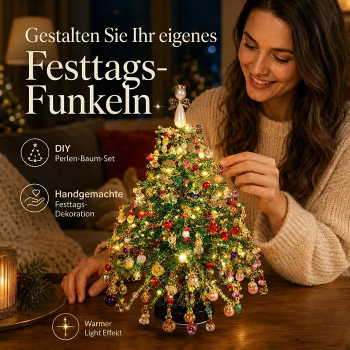 🎄✨ DIY-Weihnachtsbaum-Set mit Perlen – 🎅Gestalte deine eigene funkelnde Weihnachtsdekoration